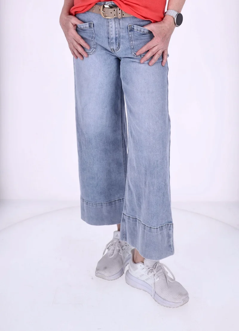 Splash of Color Culotte Jeans Damen