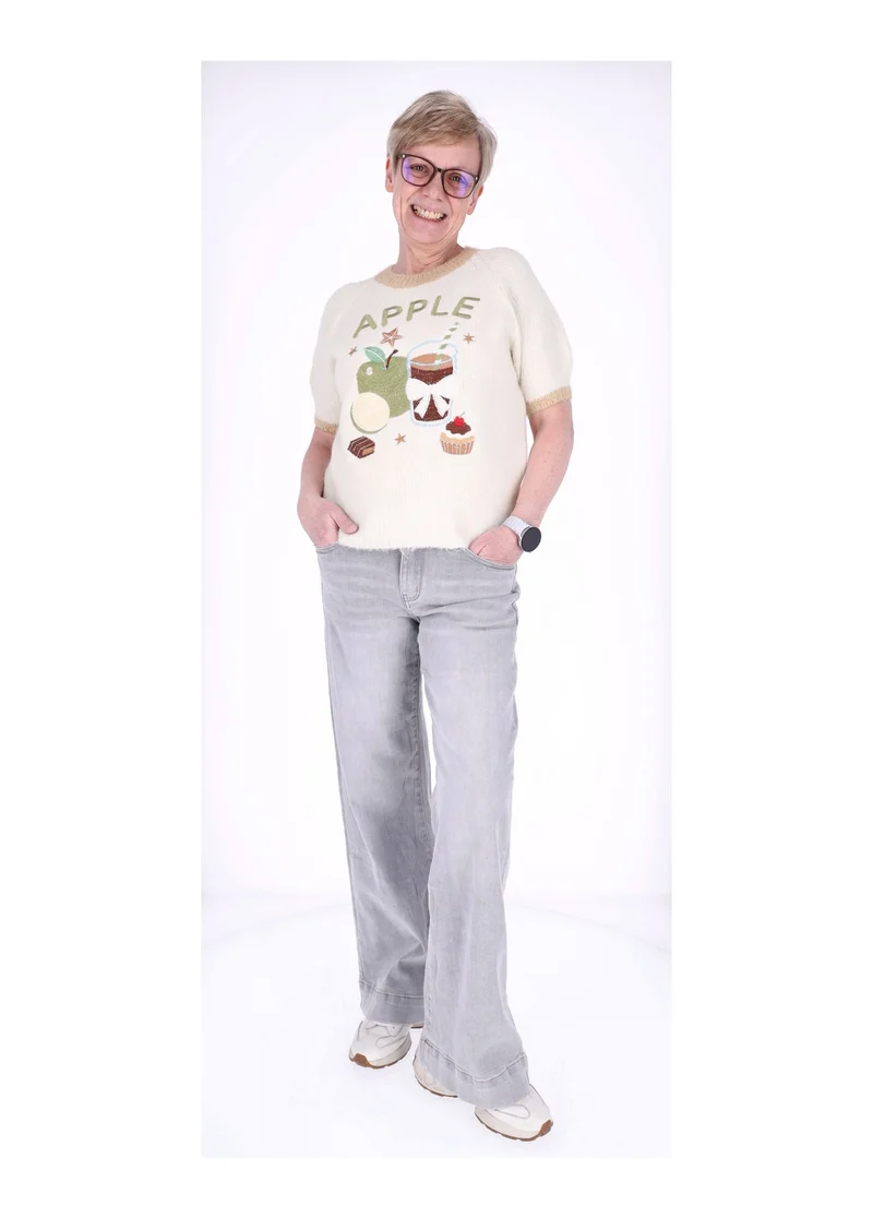 Splash of Color Jeans Damen weites Bein
