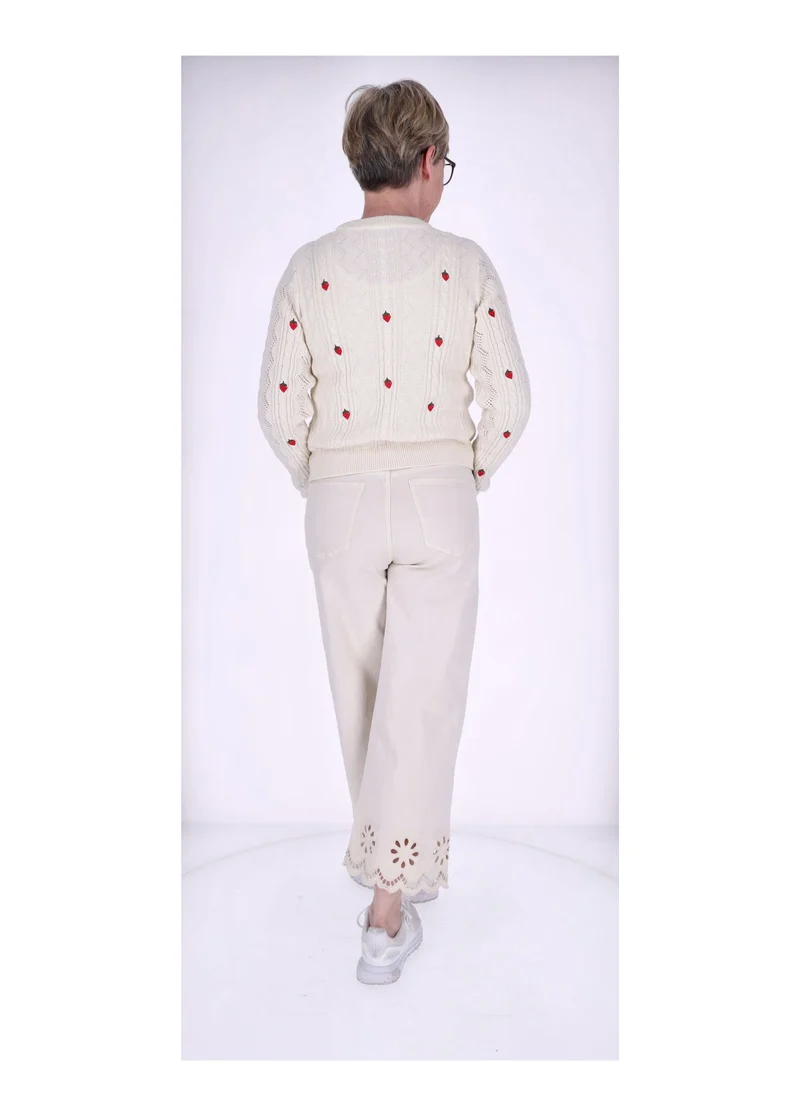 Splash of Color Damen Jeans 7/8 Lochmuster