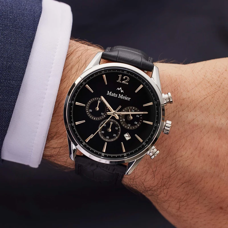 Mats Meier Grand Cornier herren Uhr Schwarz MM00106