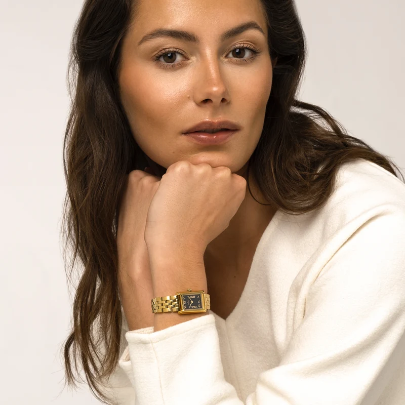 Mockberg Timeless Gold-coloured Noir Watch MO243