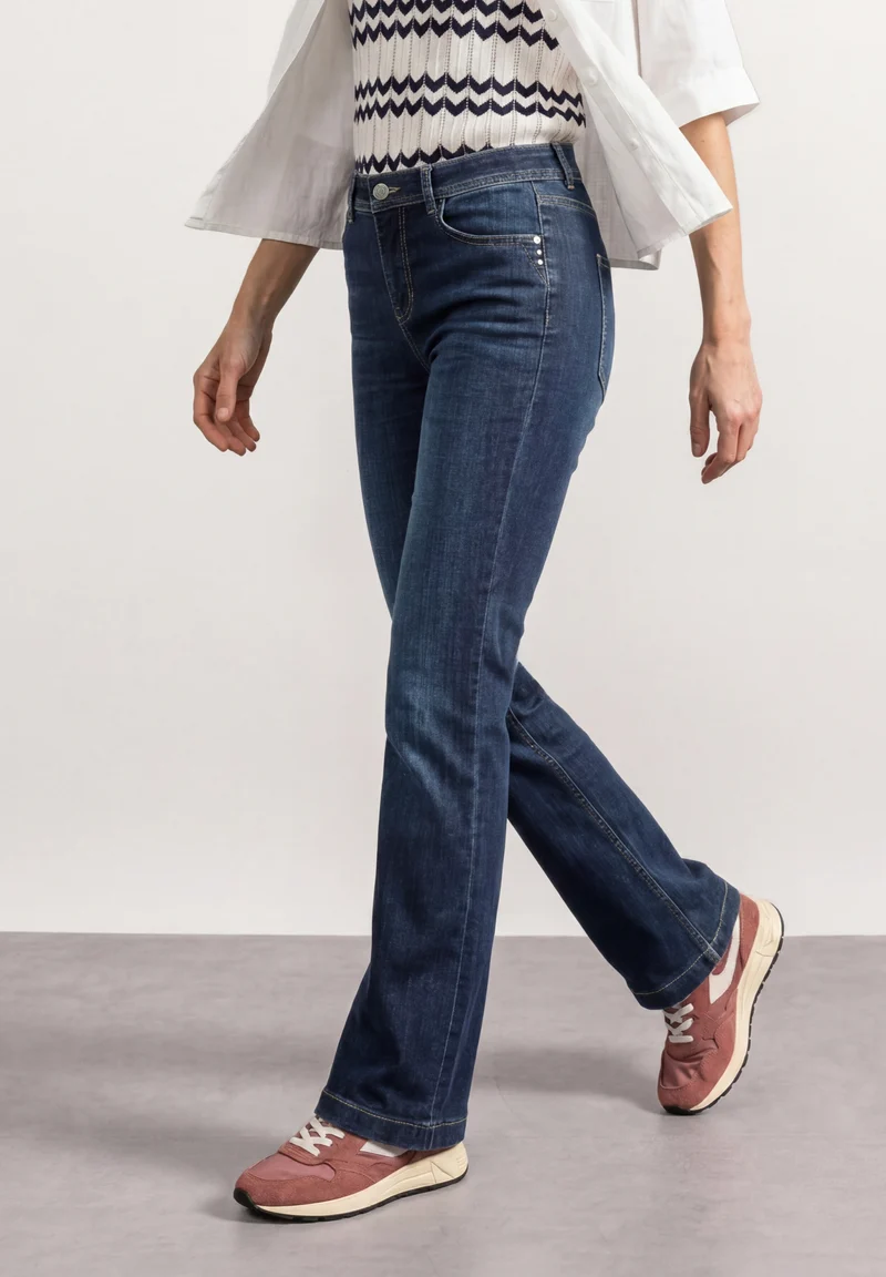 QR Style Blaire Bootcut,hw,dar, Dark Blue Washed