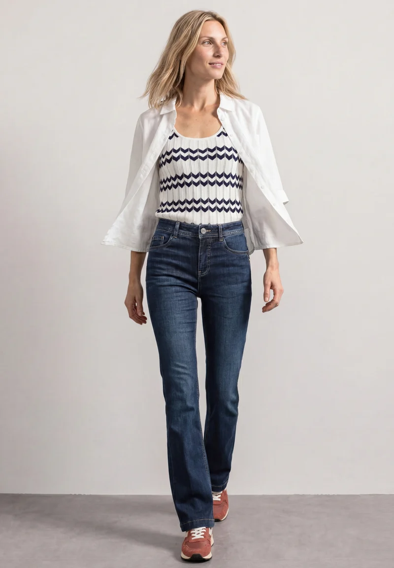 QR Style Blaire Bootcut,hw,dar, Dark Blue Washed