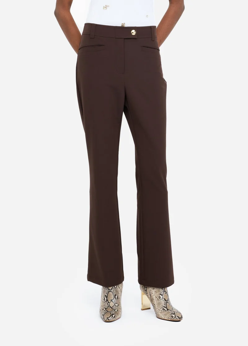 High-Rise Flared Trousers