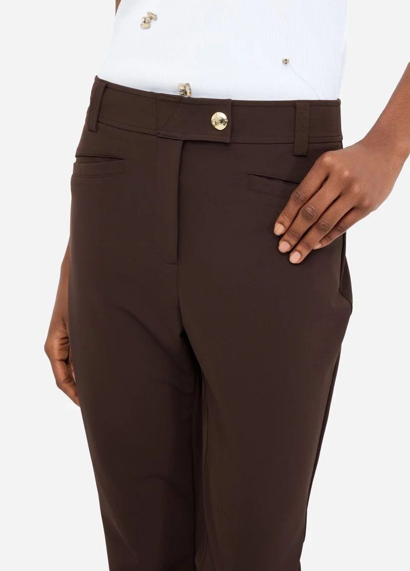 High-Rise Flared Trousers