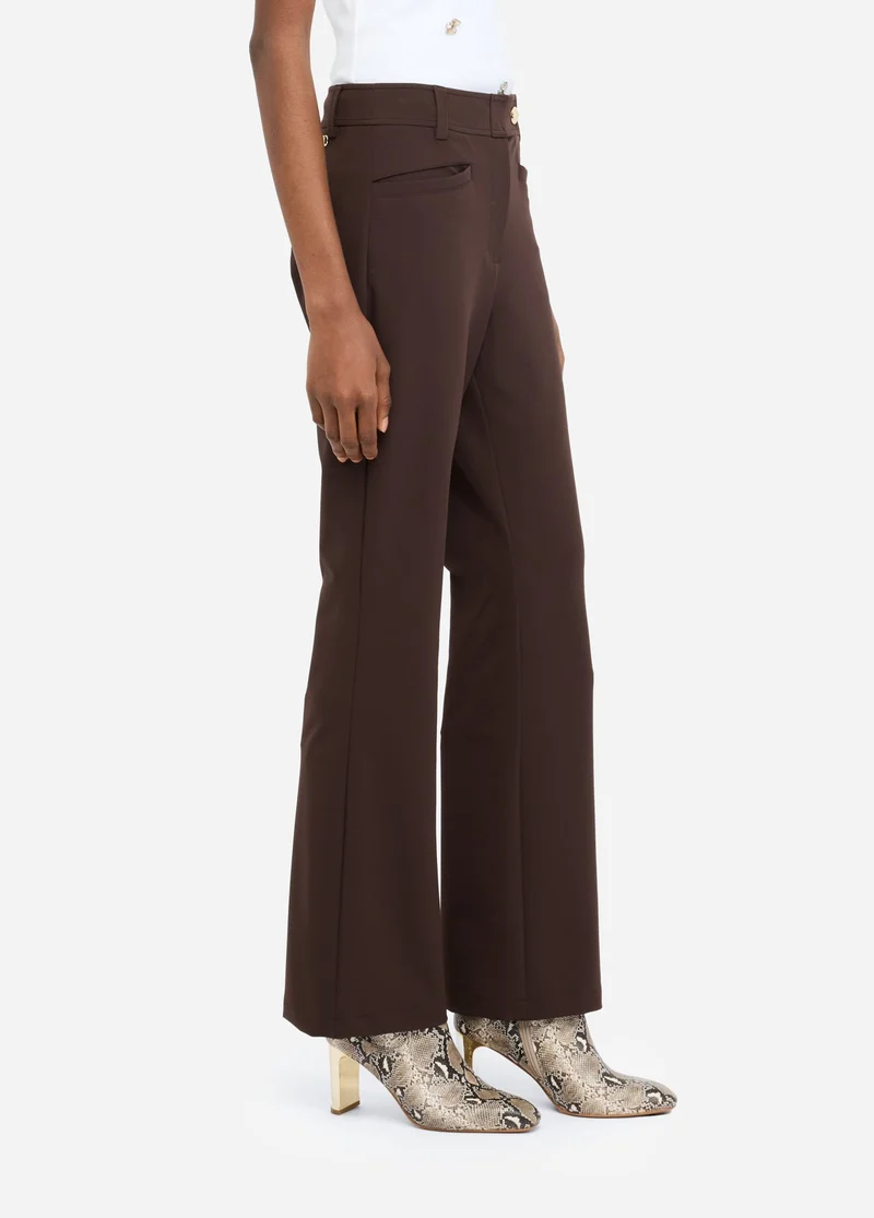 High-Rise Flared Trousers