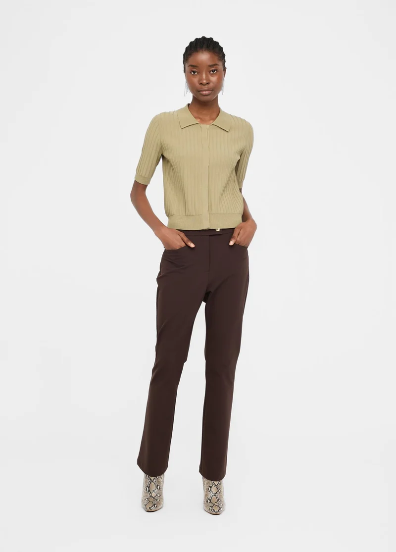 High-Rise Flared Trousers