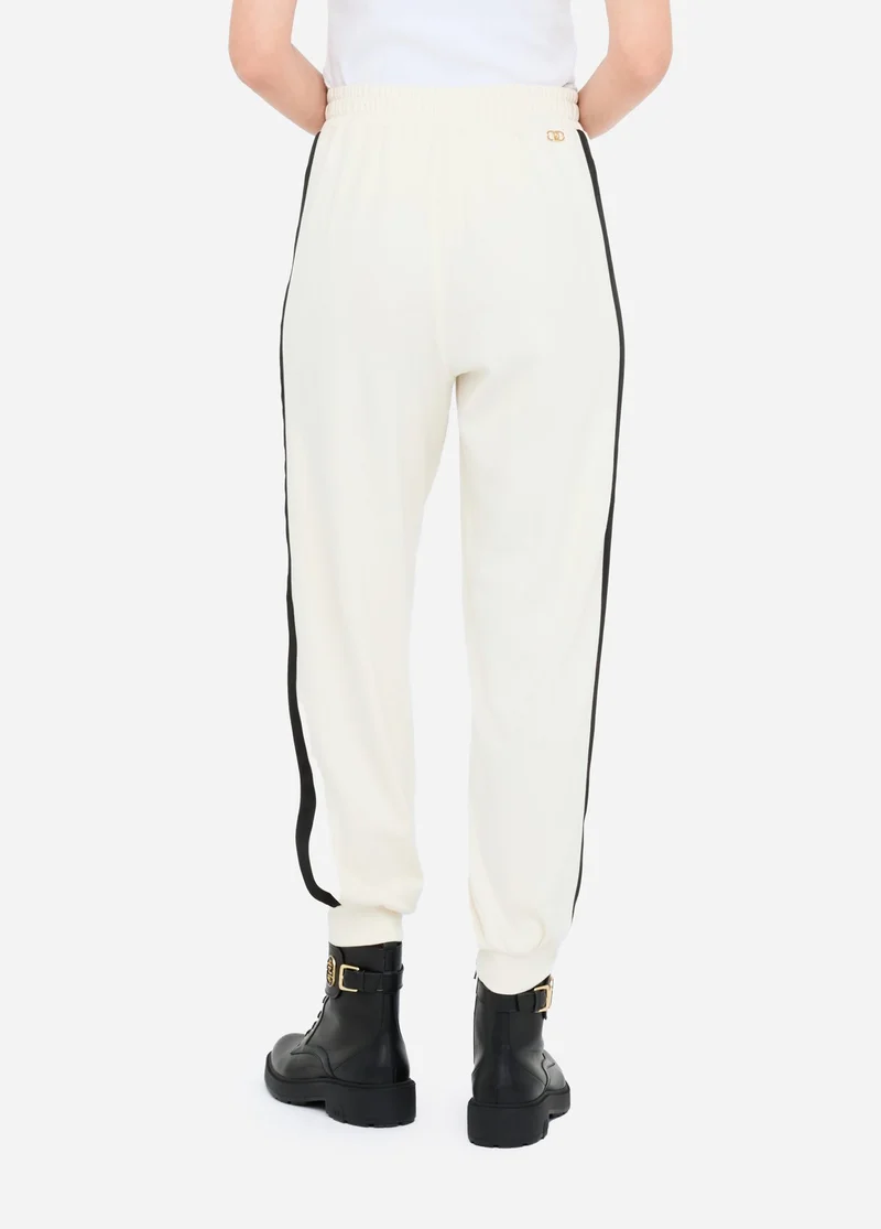 Plush Jogging Trousers with Lace