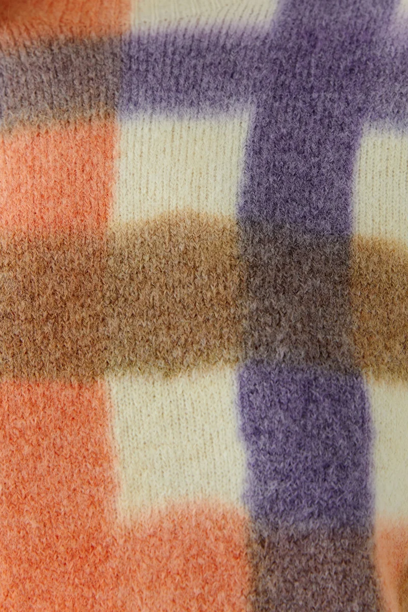 Pullover, white violett