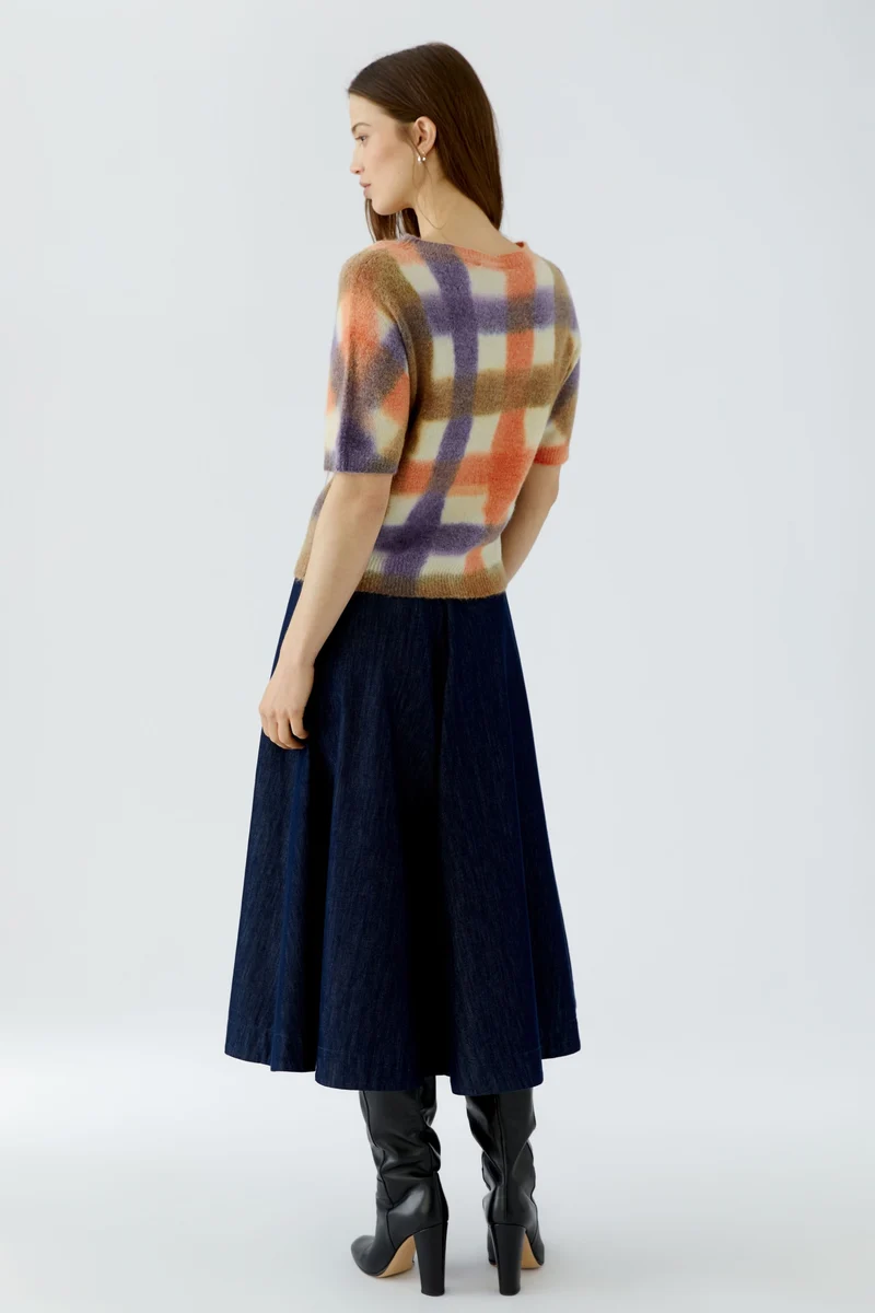Pullover, white violett