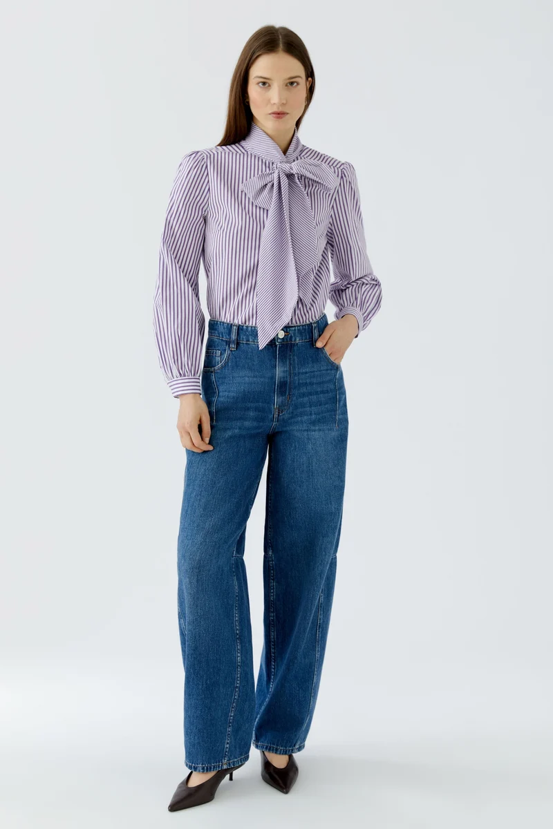 Bluse, white violett
