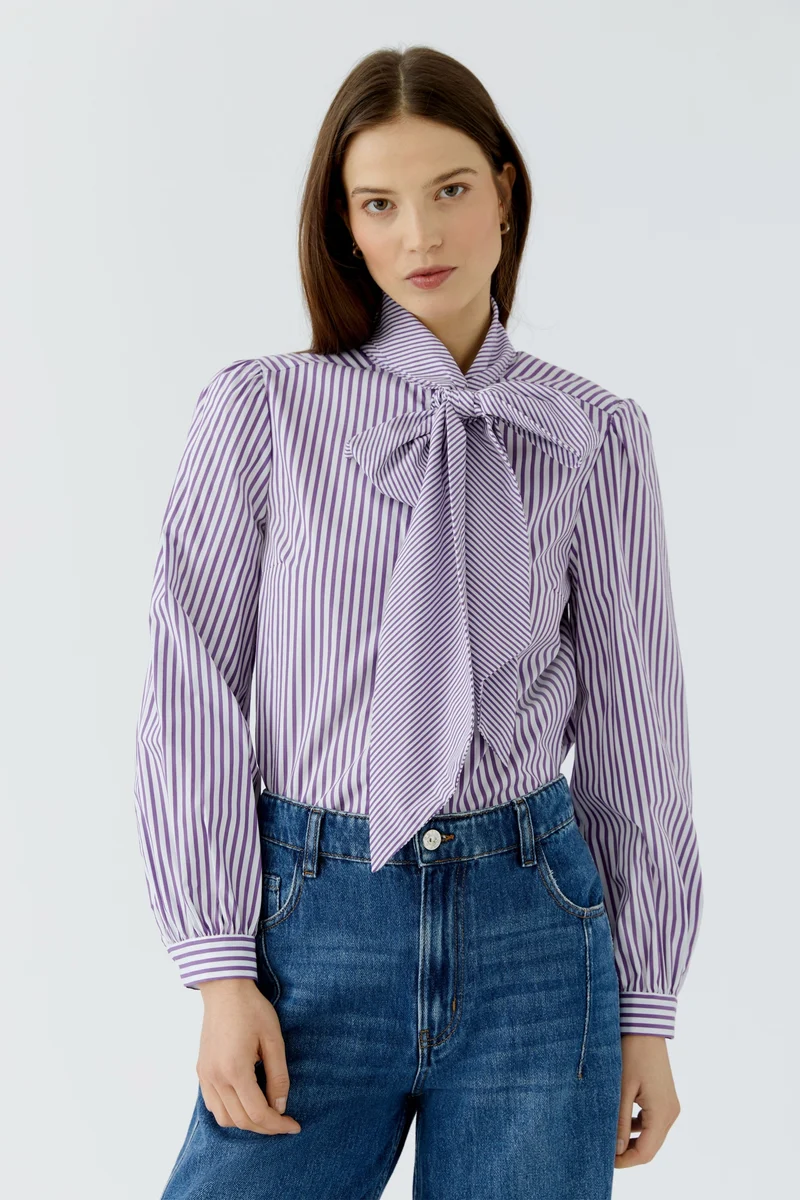 Bluse, white violett
