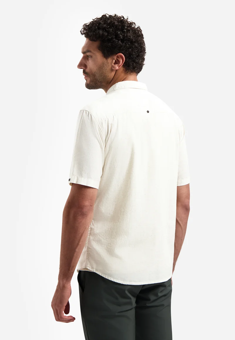 Shirt Short Sleeve Placed Embroidery, Green
