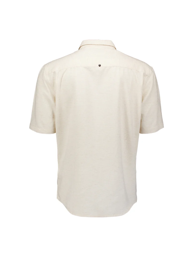 Shirt Short Sleeve Placed Embroidery, Green