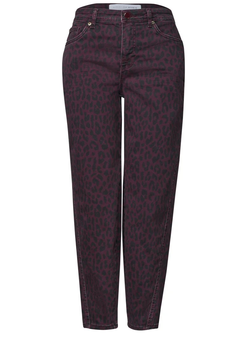 LTD QR_Studio Style Barrel Fit, burgundi printed wash
