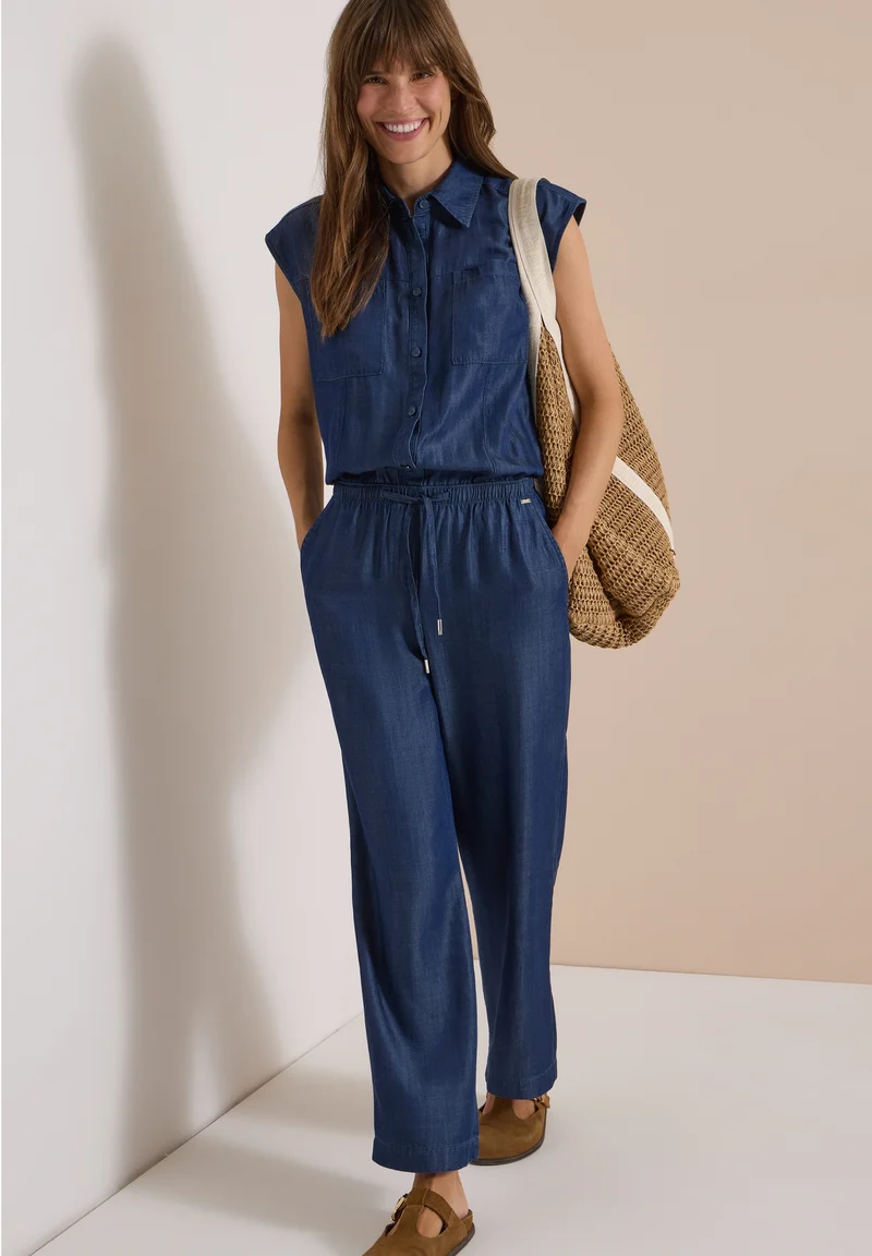Jumpsuit Tencel Dark Blue, Dark blue wash