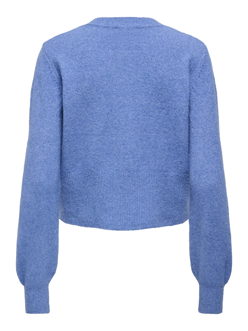 JDYBRILLIANT LIFE L/S ONECK CARDIGA, Ebb And Flow/MELANGE