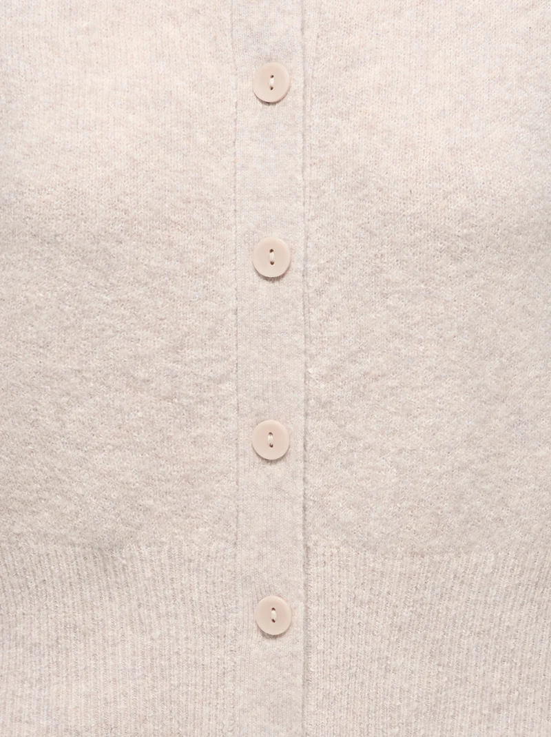 JDYBRILLIANT LIFE L/S ONECK CARDIGA, Natural/MELANGE