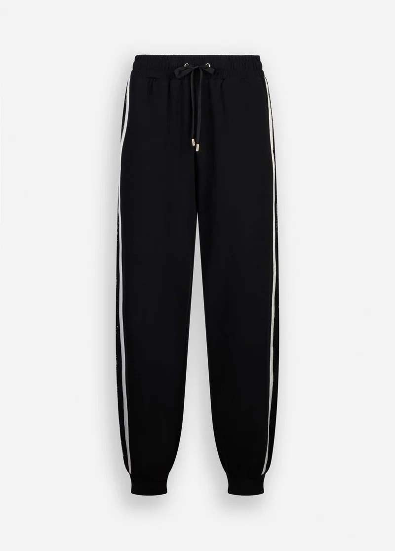 Plush Jogging Trousers with Lace