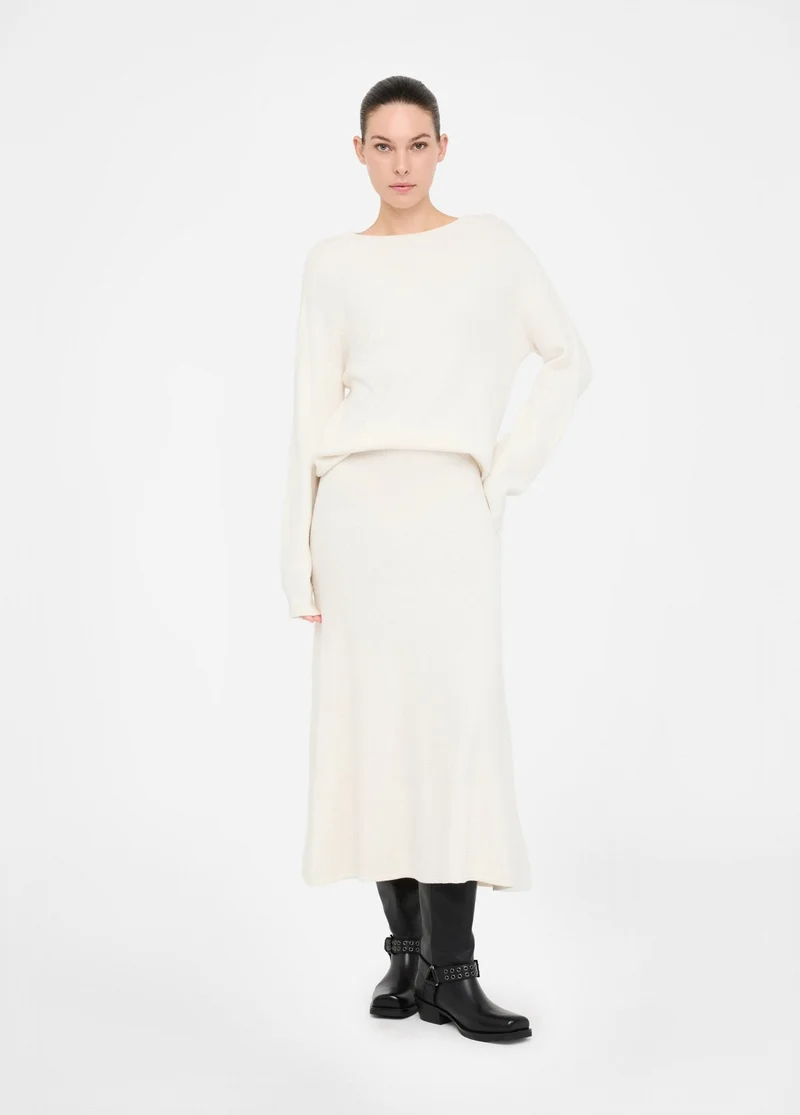 Knit Midi Skirt with Sequins