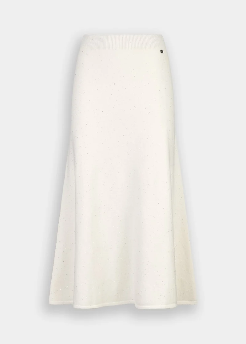 Knit Midi Skirt with Sequins