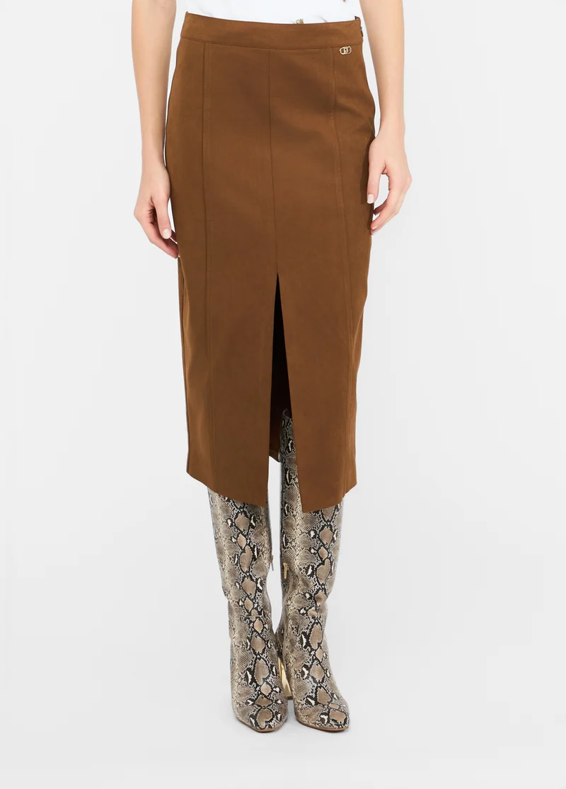 Midi Skirt with Slit
