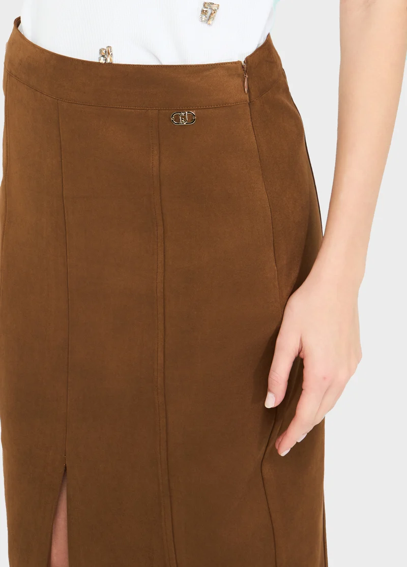 Midi Skirt with Slit