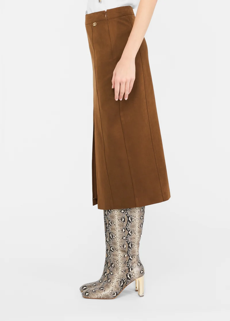 Midi Skirt with Slit