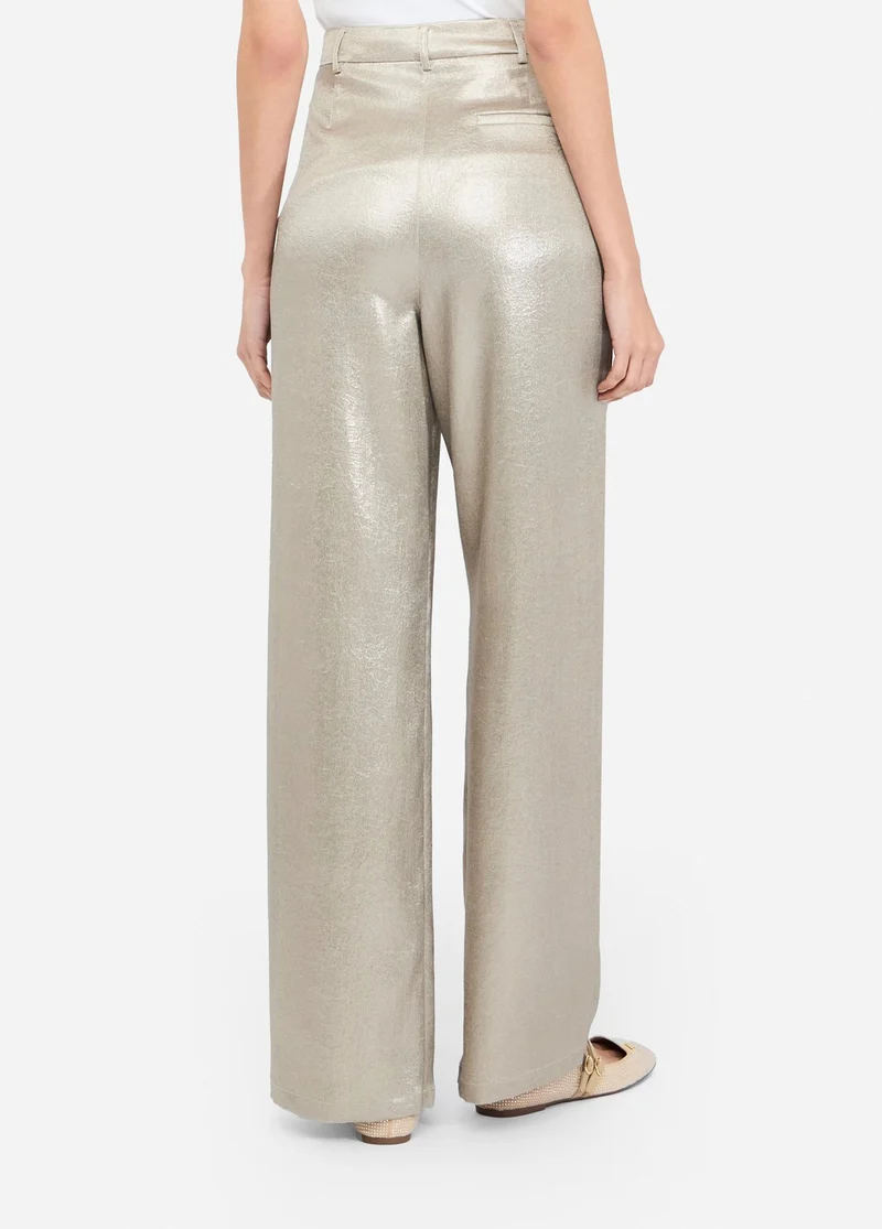 Laminated Crepe Trousers