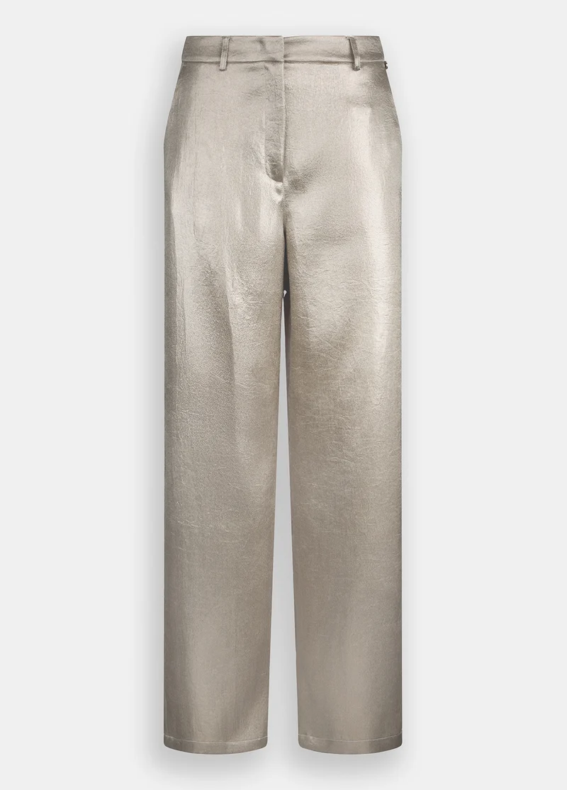 Laminated Crepe Trousers
