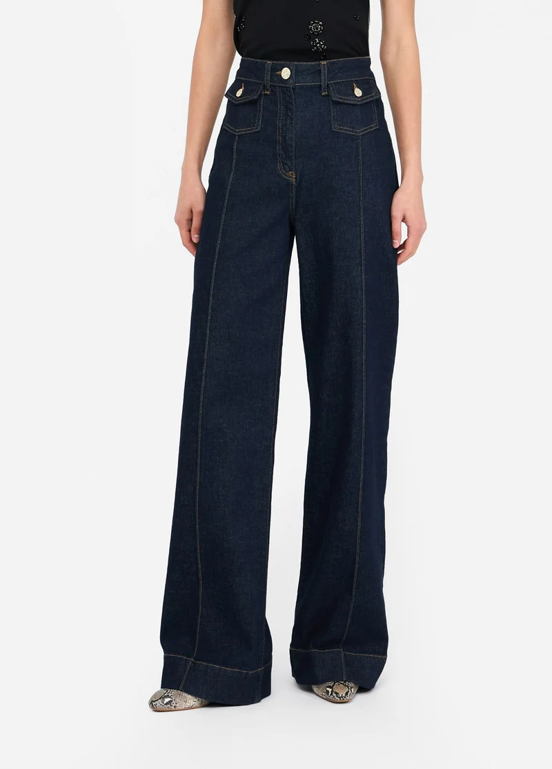Flared Cotton Jeans