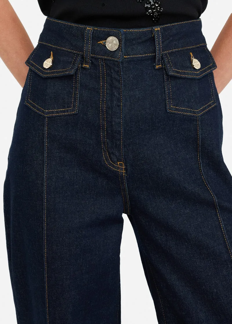 Flared Cotton Jeans
