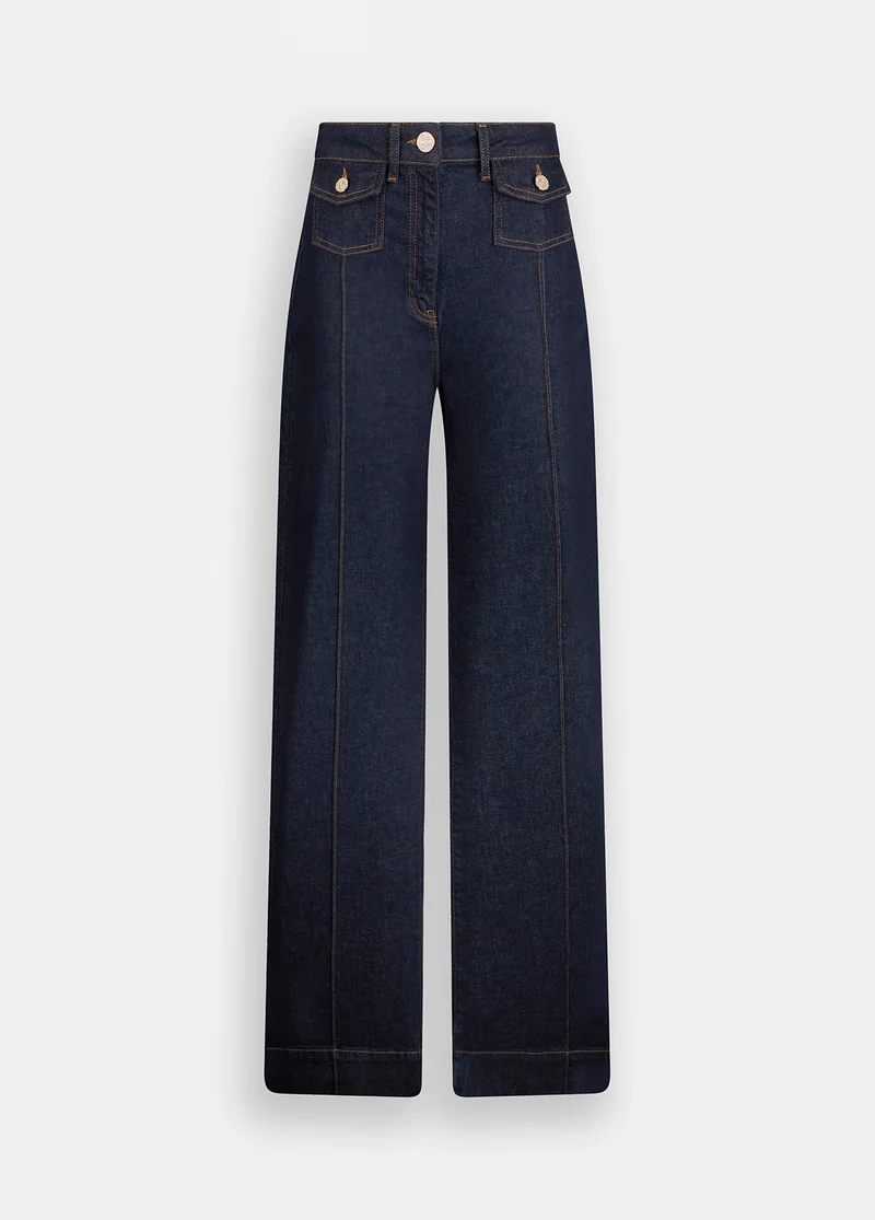 Flared Cotton Jeans