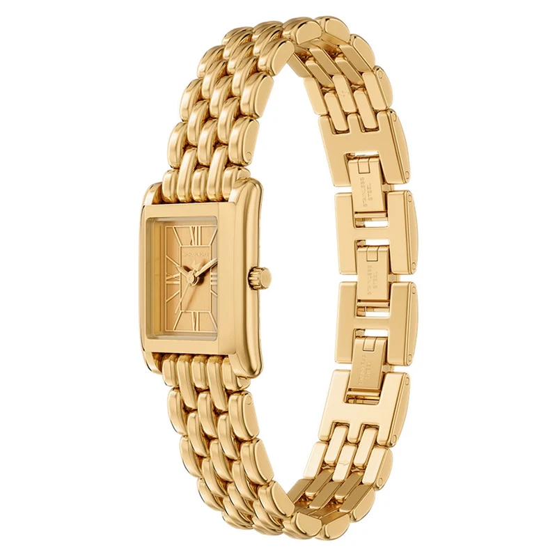 Michael Kors Essex Rectangular Gold Dial Watch MK4997