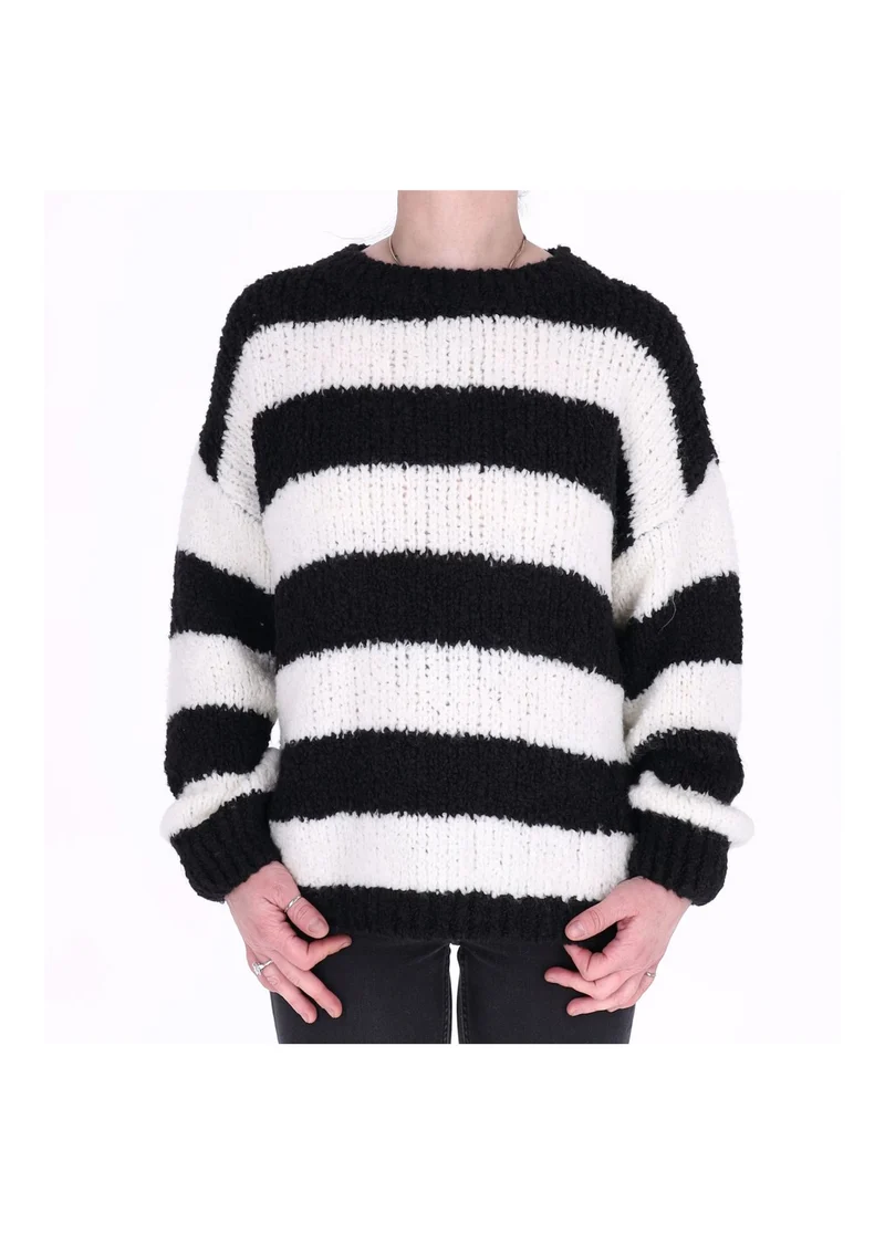 Splash of Color Grobstrick Pullover Damen