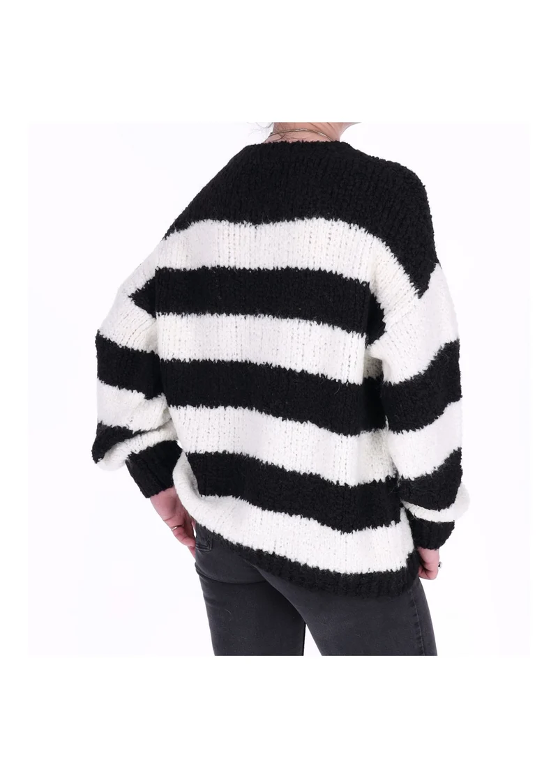 Splash of Color Grobstrick Pullover Damen