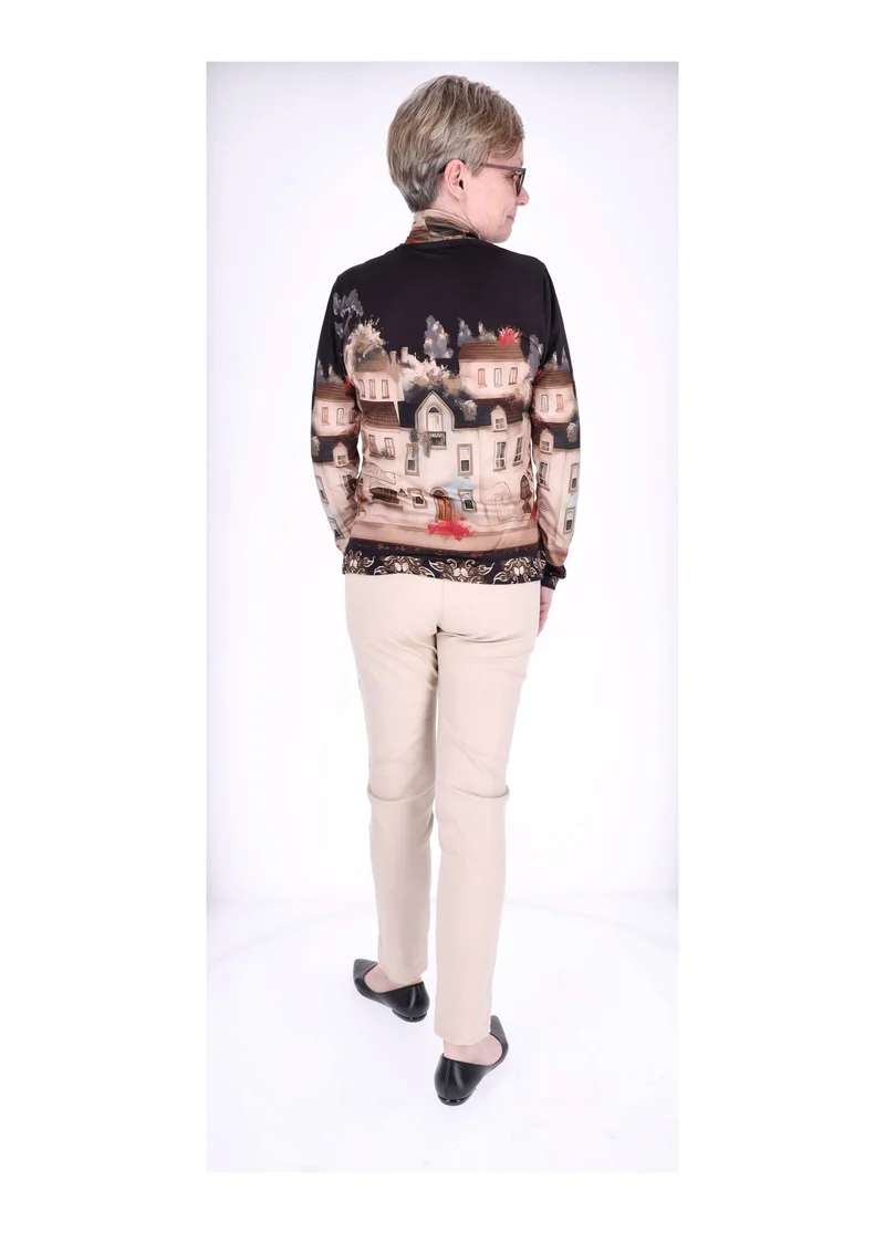 Splash of Color Rollkragen Shirt Damen