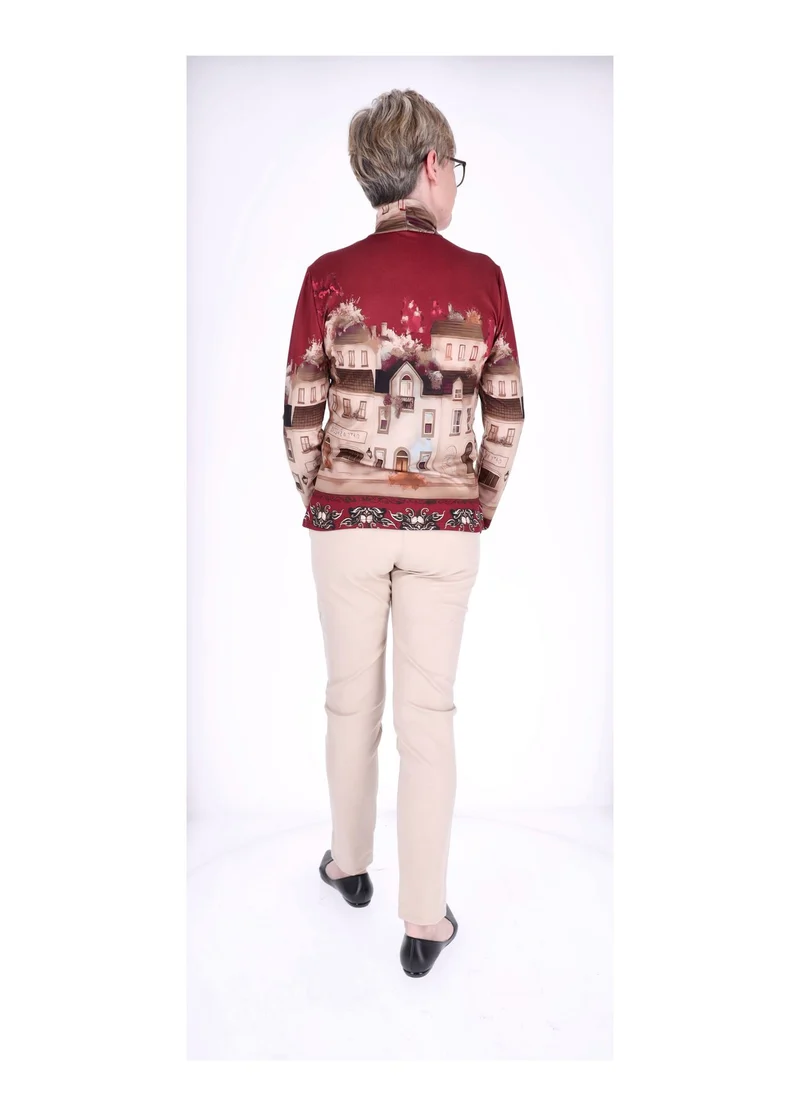 Splash of Color Rollkragen Shirt Damen