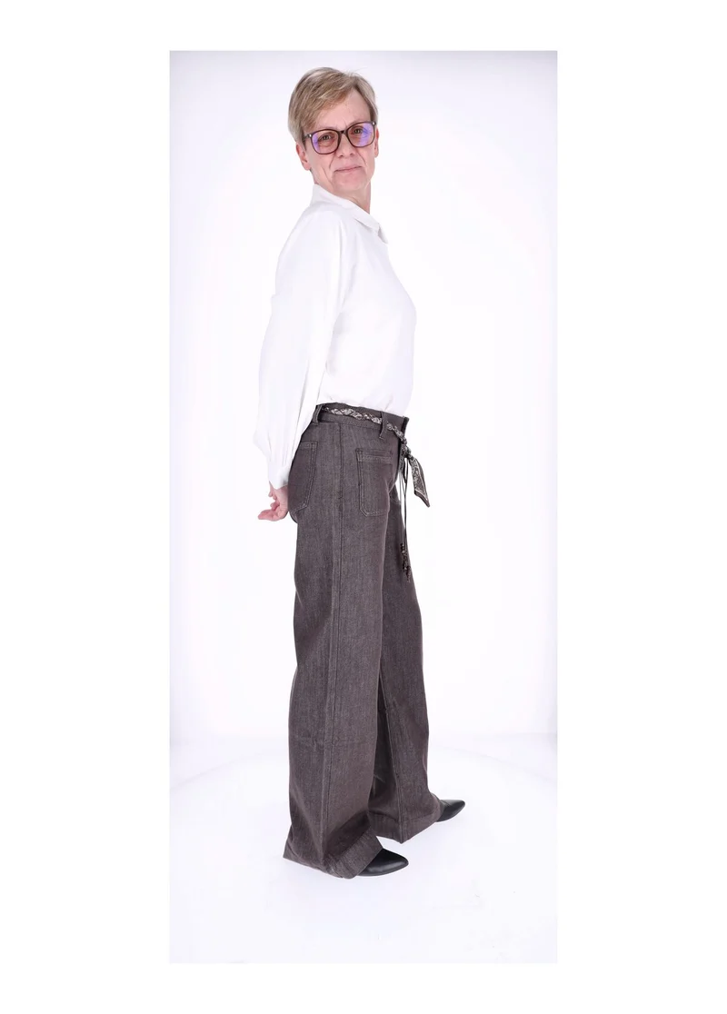 Splash of Color Wide-Leg Jeans Damen
