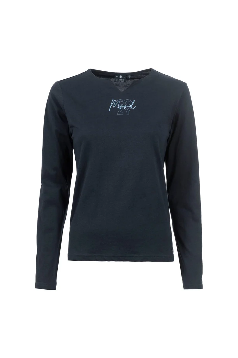 SOQUESTO Damen Langarmshirt Rot