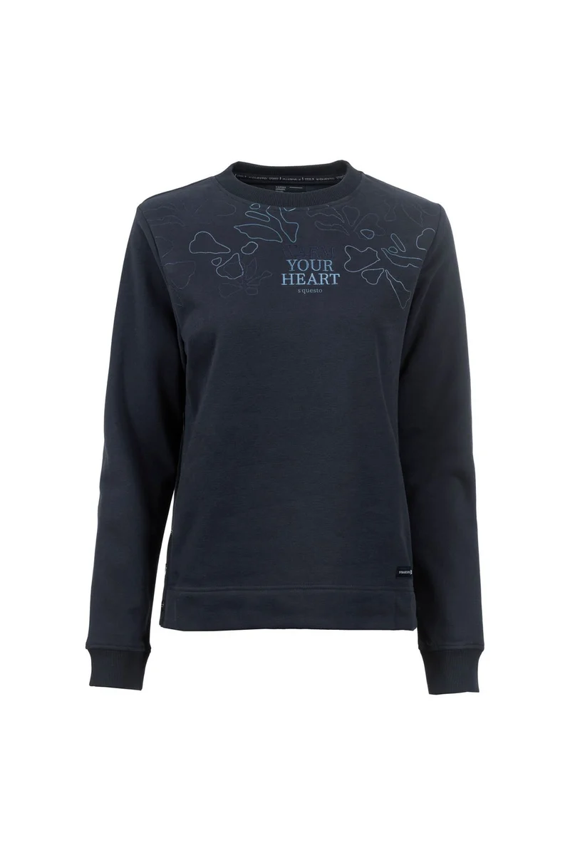 SOQUESTO Damen Sweatshirt Stickerei