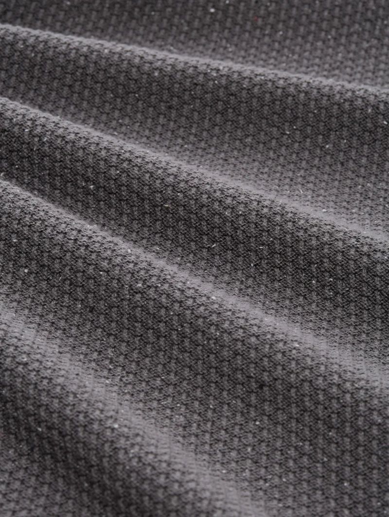 multi color nep crew neck knit, mid grey multi color neps