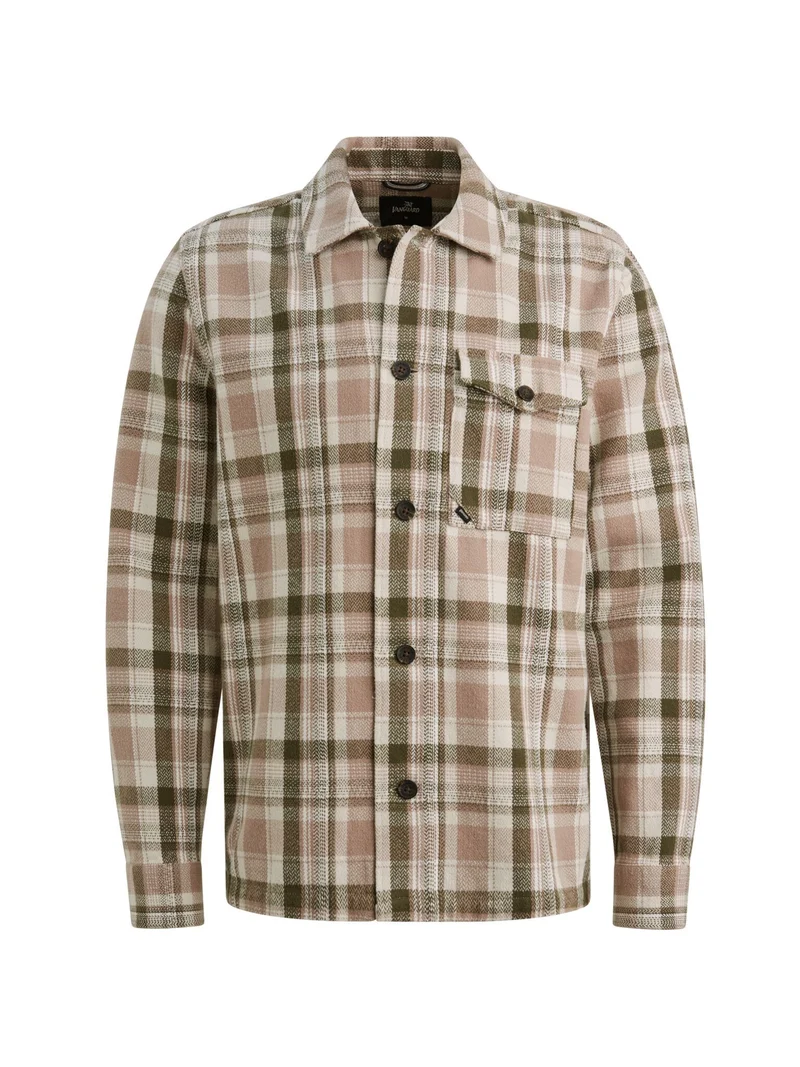 LONG SLEEVE SHIRT Herringbone chec, Silver Lining