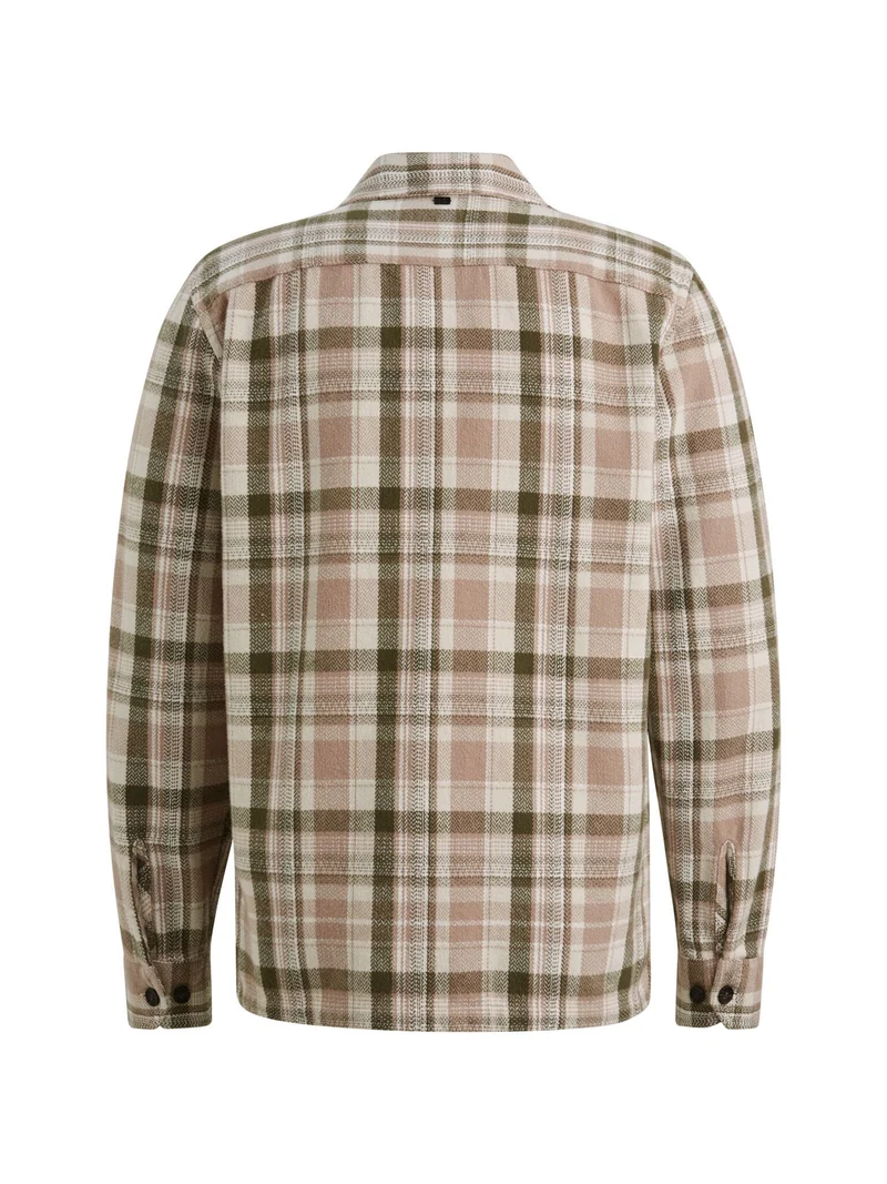 LONG SLEEVE SHIRT Herringbone chec, Silver Lining