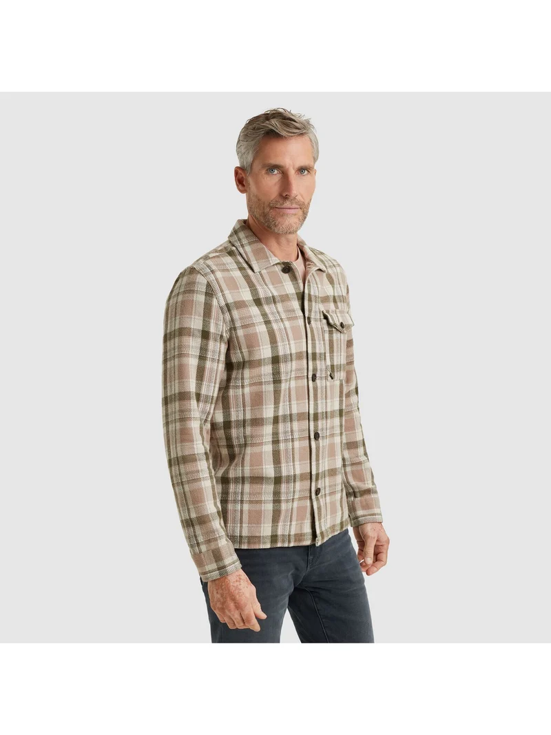 LONG SLEEVE SHIRT Herringbone chec, Silver Lining