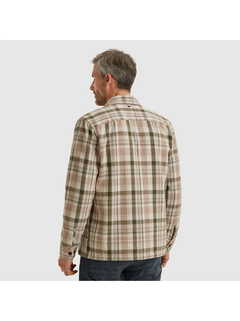 LONG SLEEVE SHIRT Herringbone chec, Silver Lining