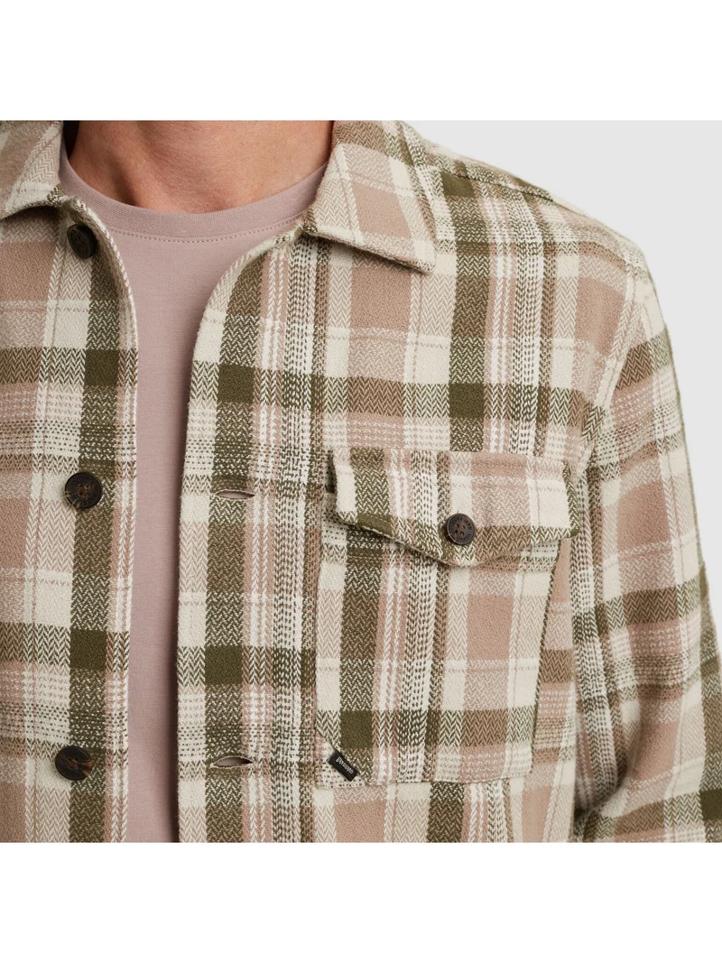 LONG SLEEVE SHIRT Herringbone chec, Silver Lining