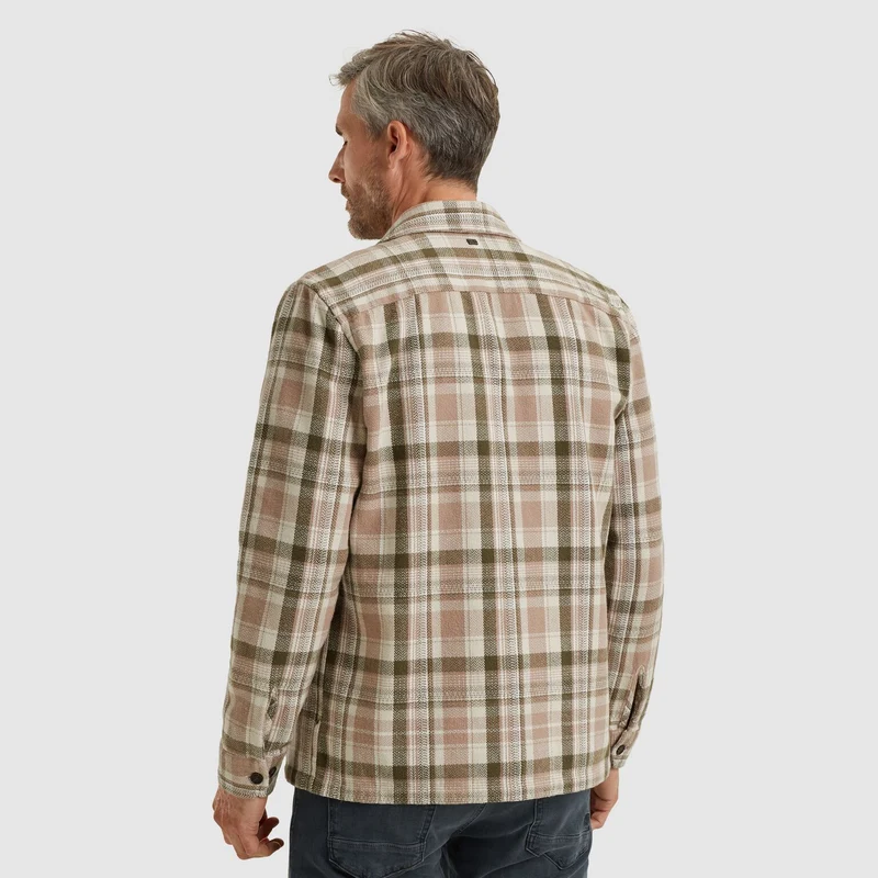 LONG SLEEVE SHIRT Herringbone chec, Silver Lining