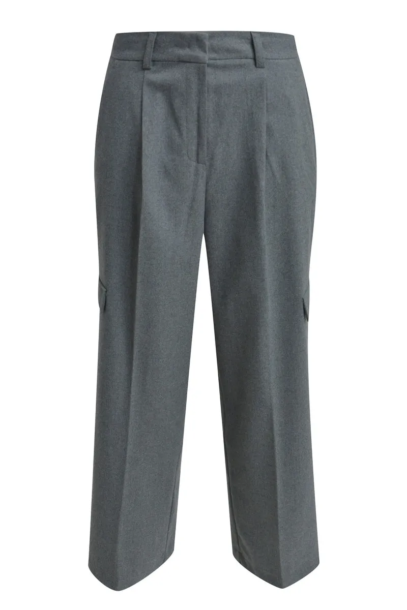 CARGO PANTS, GREY MELANGE