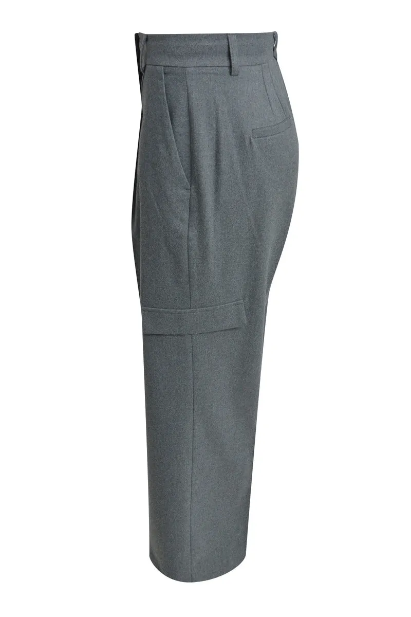 CARGO PANTS, GREY MELANGE